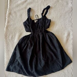American Eagle Black Cutout Side Mini Dress